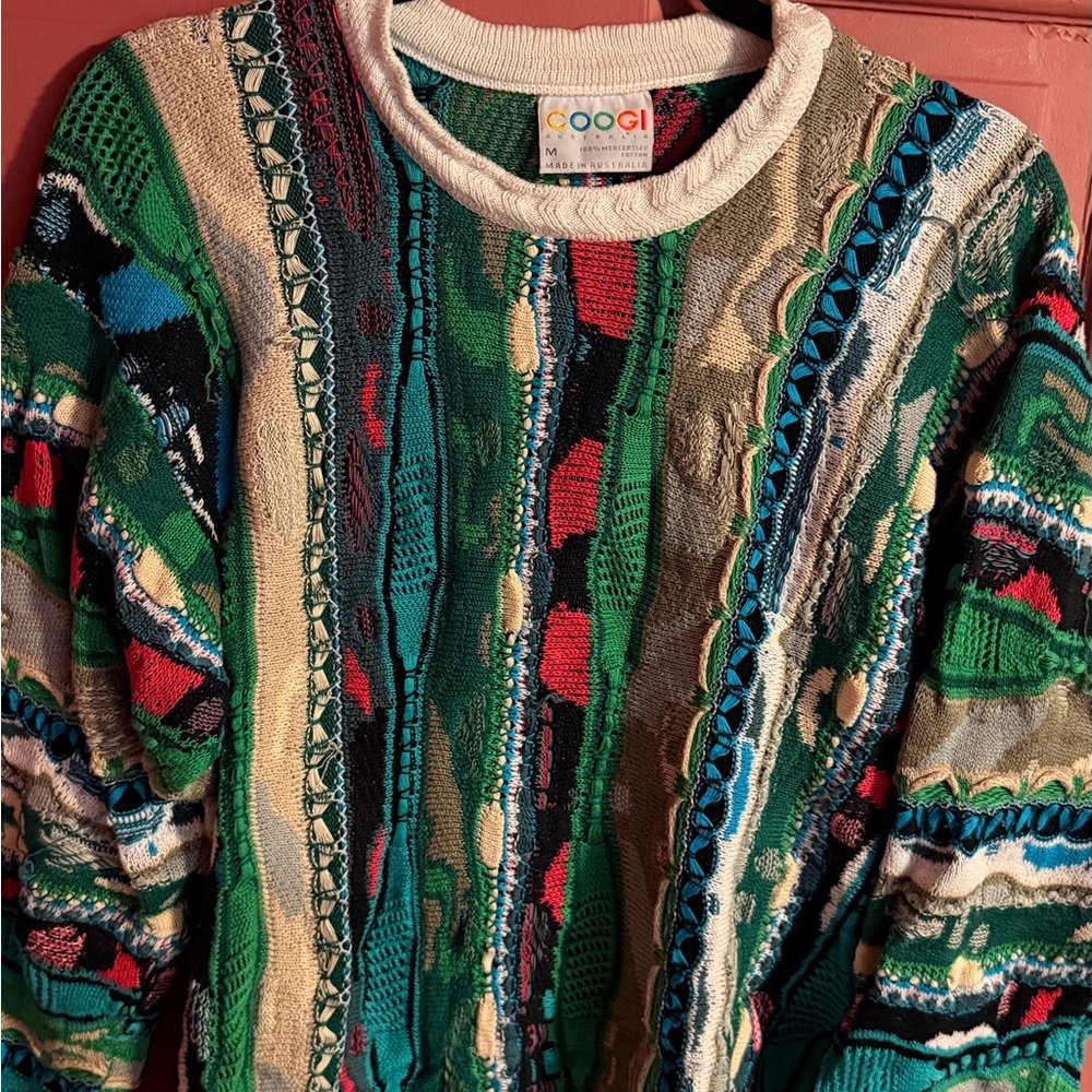 Vintage COOGI Australia 3D Mercerized Cotton Knit Sweater - Made in Australia